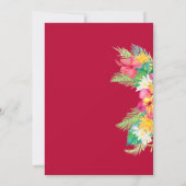 Tropische Aloha Hawaiian Luau Geburtstagspartei Einladung (Rückseite)