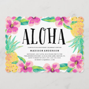 Tropische Aloha-Party Einladung
