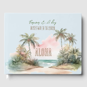 Tropische Aloha-Strandpalmen Hochzeit Gästebuch