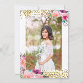 Tropische Ananas-Abschluss-Party Einladung (Rückseite)