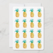 Tropische Ananas Aloha Baby Dusche Einladung (Rückseite)