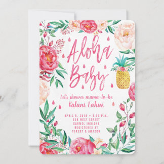 Tropische Ananas Aloha Baby Dusche Einladung