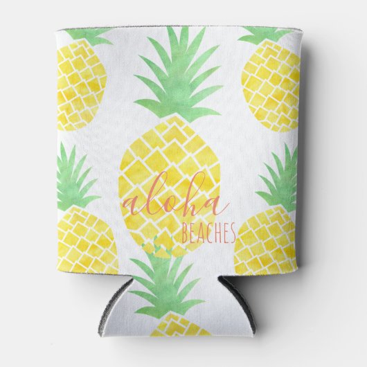 Tropische Ananas-Aloha-Strände Dosenkühler (Vorderseite)
