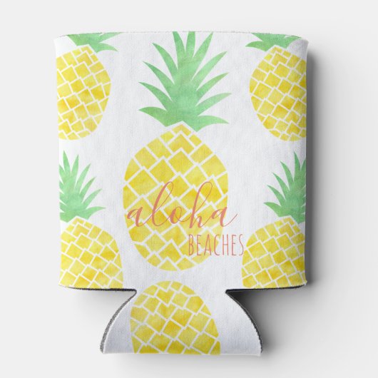 Tropische Ananas-Aloha-Strände Dosenkühler (Rückseite)