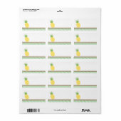 Tropische Ananas-Ananas-Geburtstagspartei Adressaufkleber (Vorne)