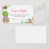 Tropische Ananas-Ananas-Windeln Begleitkarte (Vorne/Hinten)