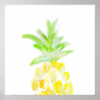Tropische Ananas Aquarellmalerei