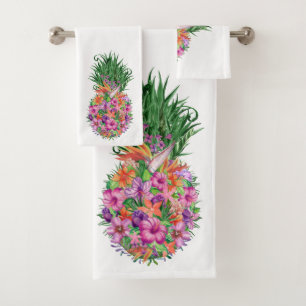 Tropische Ananas Badhandtuch Set