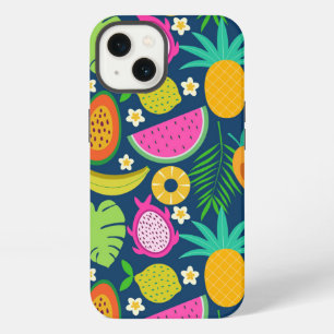 Tropische Ananas Banane Wassermelone Früchte iPhone 13 Hülle