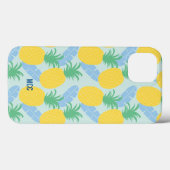 Tropische Ananas-Bananen-Blätter Personalisiert Case-Mate iPhone Hülle (Rückseite (Horizontal))