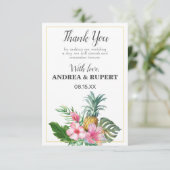 Tropische Ananas-Befruchtungspartei Dankeskarte (Stehend Vorderseite)