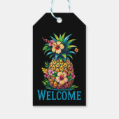 Tropische Ananas - Begrüßung Geschenkanhänger (Rückseite)