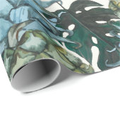 Tropische Ananas & Blätter Exotische Geburtstagspa Geschenkpapier (Rolleneckpunkt)