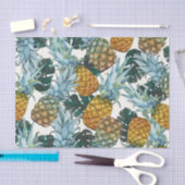 Tropische Ananas & Blätter Exotische Geburtstagspa Seidenpapier (Handwerk)