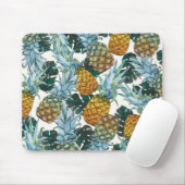 Tropische Ananas & Blätter Exotische Insel Mousepad (Mit Mouse)