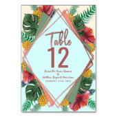 Tropische Ananas-Blätter-Tischnummer Tischnummer (Vorderseite)