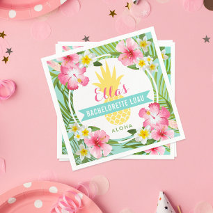Tropische Ananas-Blumen-Junggesellinnenabschied-Lu Serviette