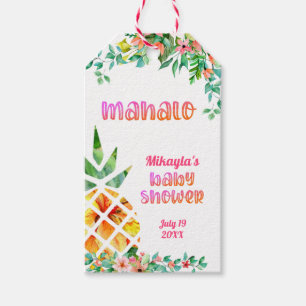 Tropische Ananas-Blütendusche MAHALO Baby Geschenkanhänger