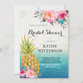 Tropische Ananas Brautdusche Einladung (Vorderseite)