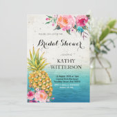 Tropische Ananas Brautdusche Einladung (Stehend Vorderseite)