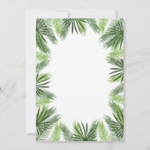 Tropische Ananas Brautdusche Einladung (Rückseite)