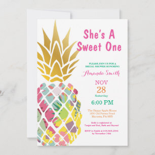 Tropische Ananas Brautdusche Einladung