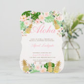Tropische Ananas-Brautparty-Einladung Einladung (Stehend Vorderseite)