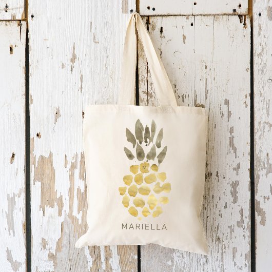 Tropische Ananas Bridesmaid Tote Bag Tragetasche