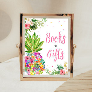 Tropische Ananas Bücher und Geschenke Poster