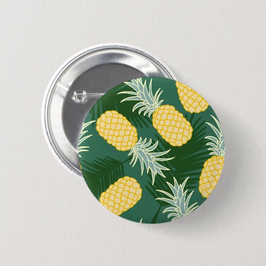 Tropische Ananas Button (Vorne & Hinten)
