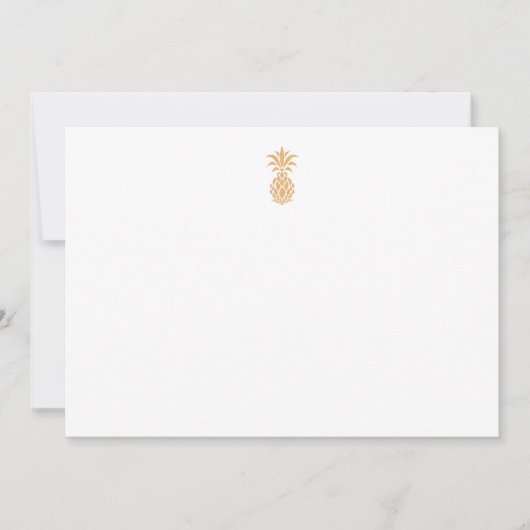 Tropische Ananas Cobalt Blue Danke Karte (Vorderseite)