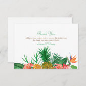 Tropische Ananas Dankeschön Karten (Vorne/Hinten)