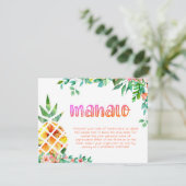 Tropische Ananas Dankeskarte (Stehend Vorderseite)