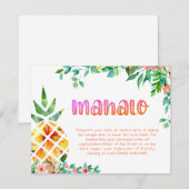 Tropische Ananas Dankeskarte (Vorne/Hinten)
