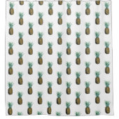 Tropische Ananas Duschvorhang (Vorderseite)