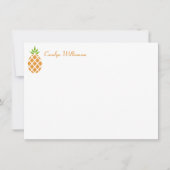 Tropische Ananas Einfache Chic Individuelle Name F Mitteilungskarte (Vorderseite)