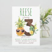 Tropische Ananas Einladung (Stehend Vorderseite)