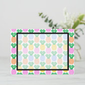 Tropische Ananas Einladung Leere (Stehend Vorderseite)