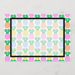 Tropische Ananas Einladung Leere