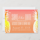 Tropische Ananas Elegante Hochzeit Save the Date (Vorderseite)