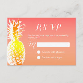 Tropische Ananas Elegante Hochzeit UAWG RSVP Karte