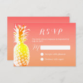 Tropische Ananas Elegante Hochzeit UAWG RSVP Karte (Vorne/Hinten)