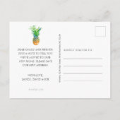 Tropische Ananas-Familie Ankündigungspostkarte (Rückseite)