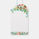 Tropische Ananas, floral MAHALO Vielen Dank Geschenkanhänger (Rückseite)