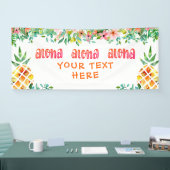 Tropische Ananas, florale ALOHA Personalisiert Banner (Messe)