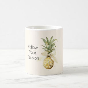 Tropische Ananas-Frucht Cream Bow Kaffeetasse