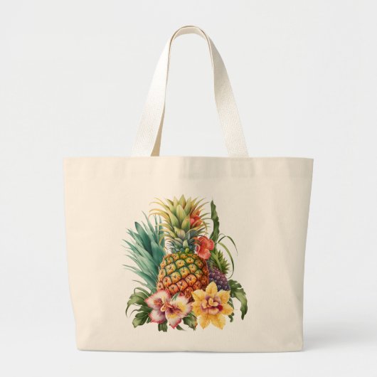 Tropische Ananas Frucht Jumbo Stoffbeutel (Vorne)