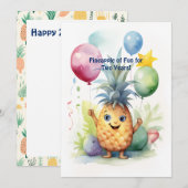 Tropische Ananas-Geburtstagskarte Feiertagskarte (Vorne/Hinten)