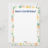 Tropische Ananas-Geburtstagskarte Feiertagskarte (Rückseite)