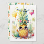 Tropische Ananas-Geburtstagskarte Feiertagskarte (Vorne/Hinten)